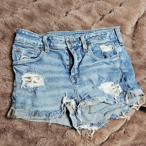 Distressed Denim Women Shorts